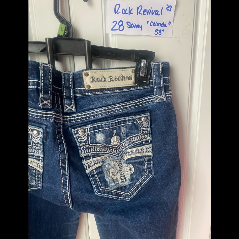 Rock Revival bling skinny jeans size 28